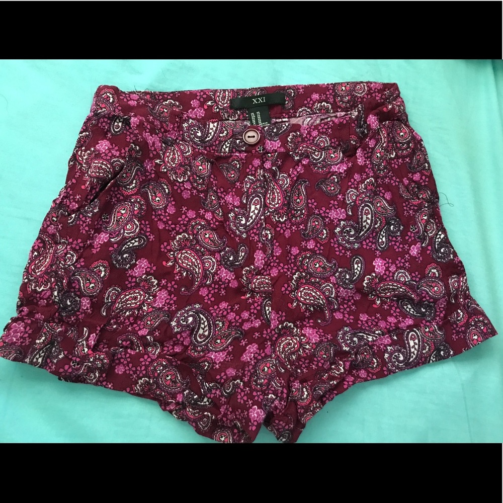 Pink Floral Shorts